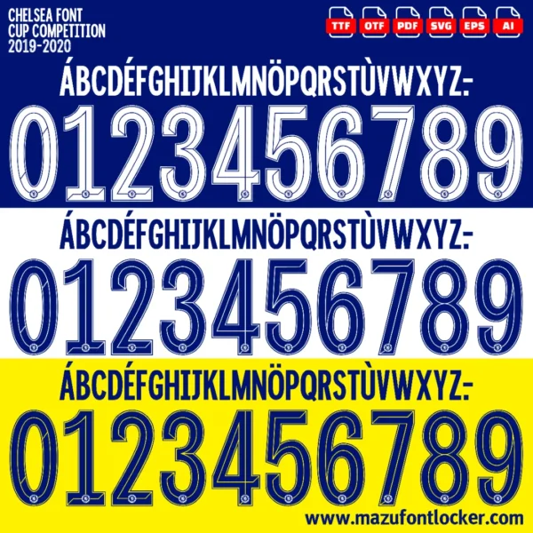 Chelsea 2019-2022 Font Vector – Legendary Blues Royal Masterpiece