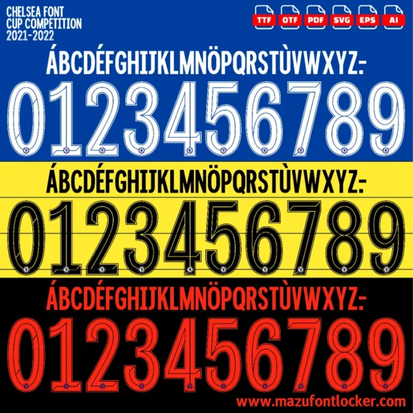 Chelsea 2019-2022 Font Vector – Legendary Blues Royal Masterpiece