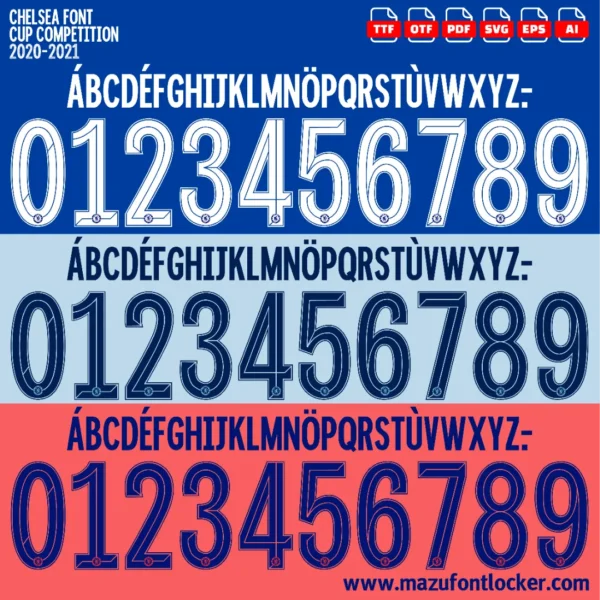Chelsea 2019-2022 Font Vector – Legendary Blues Royal Masterpiece
