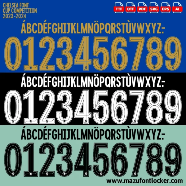 Chelsea 2022-2025 Font Vector – Stunning Blues Masterpiece