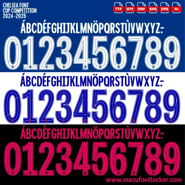 Chelsea 2022-2025 Font Vector – Stunning Blues Masterpiece
