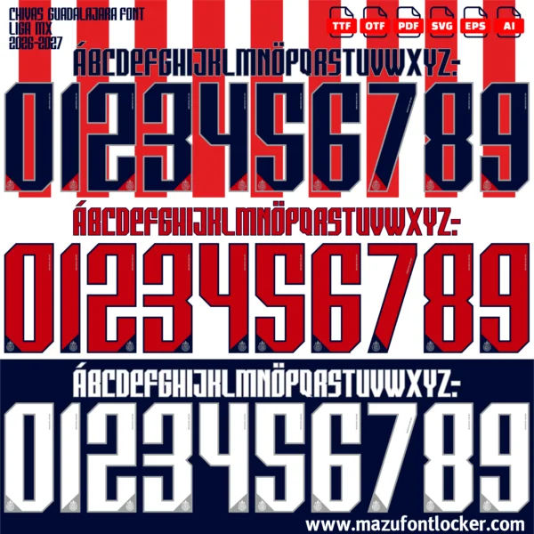 Chivas Guadalajara 2026-2027 Font Vector – Epic Rebaño Sagrado Masterpiece