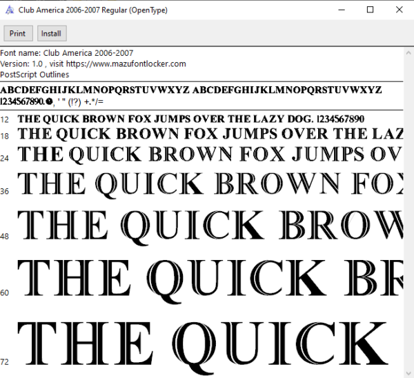 Club América 2006-2007 Font Vector – Stunning Las Águilas Legacy Masterpiece