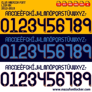 Club America 2012-2013 Font Vector – Legendary Las Águilas Masterpiece