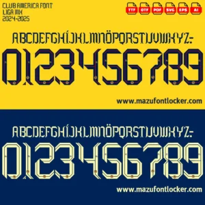 Club America 2024-2025 Font Vector – Legendary Águilas Golden Masterpiece