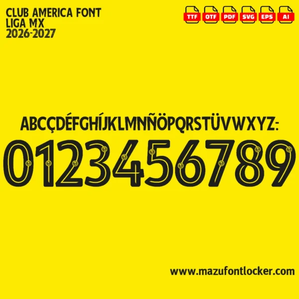 Club America 2026-2027 Font Vector – Epic Águilas Legendary Masterpiece