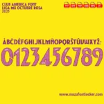 Club America Octubre Rosa 2025 Font Vector – Epic Águilas Pink Masterpiece