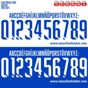 Club Puebla 2026-2027 Font Vector – Stunning La Franja Masterpiece