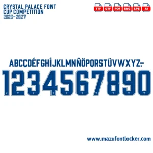 Crystal Palace 2026-2027 Font Vector – Stunning Eagles Masterpiece
