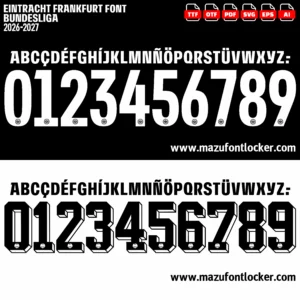Eintracht Frankfurt 2026-2027 Font Vector – Epic Eagle Masterpiece