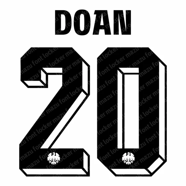 Eintracht Frankfurt 2026-2027 Font Vector – Epic Eagle Masterpiece