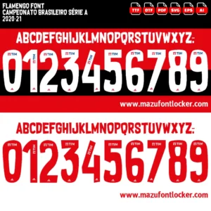 Flamengo 2020-2021 Font Vector – Stunning Mengão Champions Masterpiece