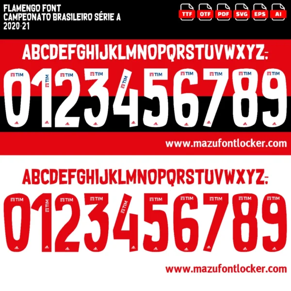 Flamengo 2020-2021 Font Vector – Stunning Mengão Champions Masterpiece