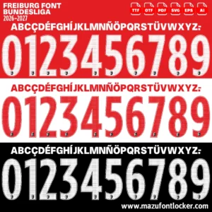 Freiburg 2026-2027 Font Vector – Stunning Black Forest Masterpiece