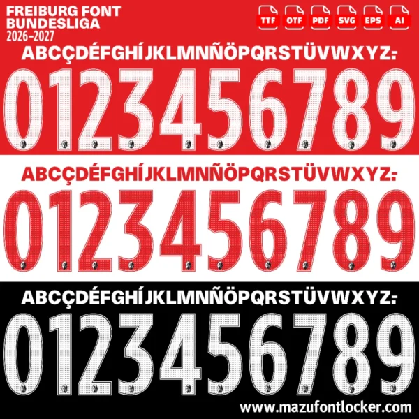 Freiburg 2026-2027 Font Vector – Stunning Black Forest Masterpiece