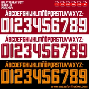Galatasaray 2026-2027 Font Vector – Stunning Cimbom Champions Glory Masterpiece