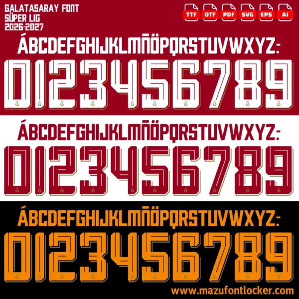Galatasaray 2026-2027 Font Vector – Stunning Cimbom Champions Glory Masterpiece