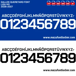 Gallos Querétaro 2026-2027 Font Vector – Epic Gallos Blancos Masterpiece