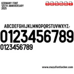 Germany 125th Anniversary 2025 Font Vector – Stunning Die Mannschaft Heritage Masterpiece