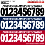 Hamburger SV 2024-2025 Font Vector – Epic Rothosen Legacy Masterpiece