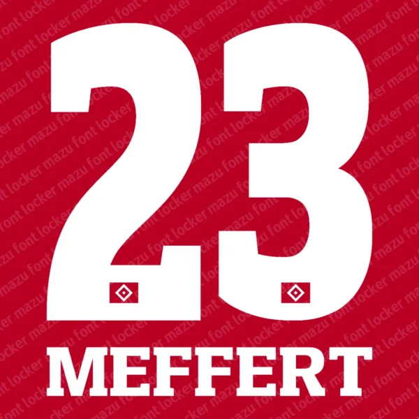 Hamburger SV 2024-2025 Font Vector – Epic Rothosen Legacy Masterpiece
