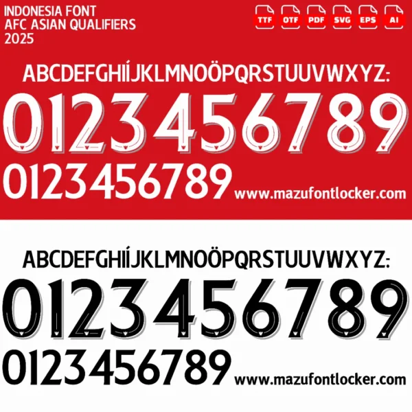 Indonesia 2025 Font Vector – Epic Garuda Pride Masterpiece