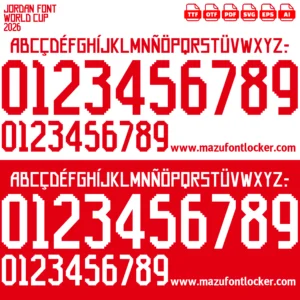 Jordan World Cup 2026 Font Vector – Epic Al-Nashama Masterpiece