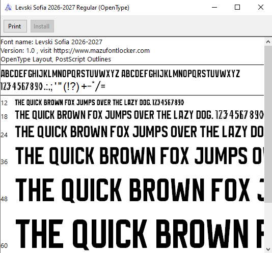Levski Sofia 2026-2027 Font Vector – Stunning Blue Legends Typeface