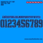 Manchester City Tour USA 2024 Font Vector – Legendary Sky Blues Victory