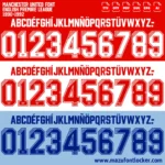 Manchester United 1990-1992 Font Vector – Epic Old Trafford Red Devils Classic