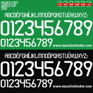 Mexico World Cup 2010 Font Vector – Legendary El Tri Passion Masterpiece