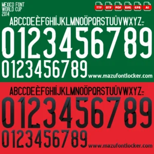 Mexico World Cup 2014 Font Vector – Stunning El Tri Legacy Masterpiece