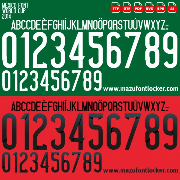Mexico World Cup 2014 Font Vector – Stunning El Tri Legacy Masterpiece
