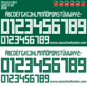 Mexico World Cup 2018 Font Vector – Epic El Tri Mexican Glory Masterpiece
