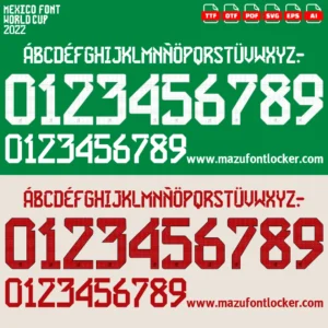 Mexico World Cup 2022 Font Vector – Stunning El Tri Masterpiece