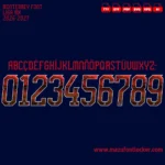 Monterrey 2026-2027 Font Vector – Epic Rayados Legendary Masterpiece