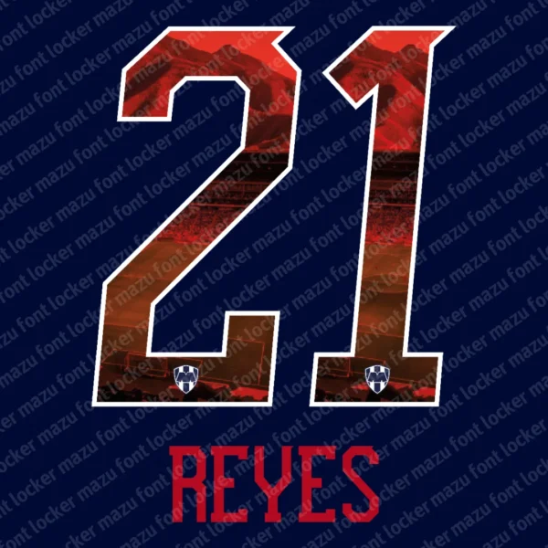 Monterrey 2026-2027 Font Vector – Epic Rayados Legendary Masterpiece