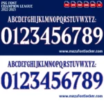 PSG UCL 2022-2023 Font Vector – Epic Les Rouge et Bleu Parisian Glory Masterpiece