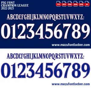 PSG UCL 2022-2023 Font Vector – Epic Les Rouge et Bleu Parisian Glory Masterpiece