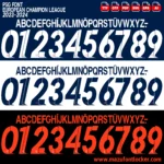 PSG UCL 2023-2024 Font Vector – Epic Parisian Masterpiece