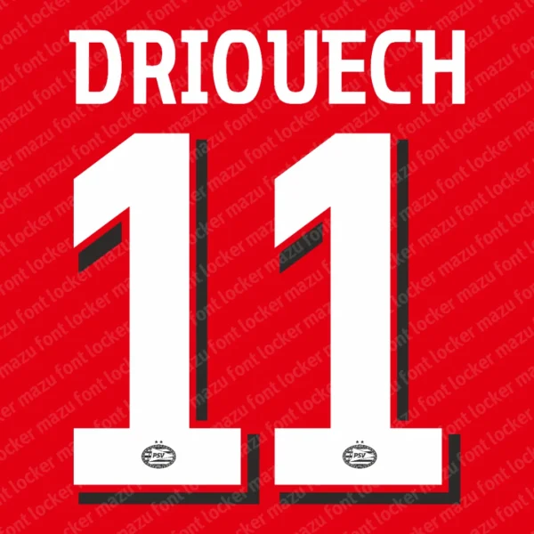PSV Eindhoven 2026-2027 Font Vector – Stunning Boeren Football Heritage Masterpiece