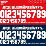 Panama World Cup 2026 Font Vector – Vibrant Central American Pride