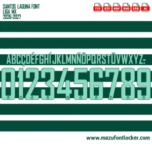 Santos Laguna 2026-2027 Font Vector – Epic Guerreros Masterpiece
