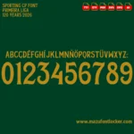 Sporting CP 120 Years 2026 Font Vector – Stunning Lions Anniversary Masterpiece