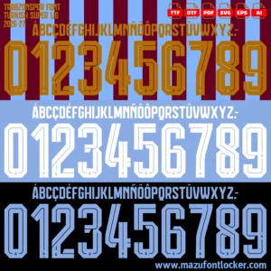 Trabzonspor 2026-2027 Font Vector – Epic Bordo-Mavi Masterpiece