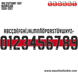 VfB Stuttgart 2026-2027 Font Vector – Stunning Swabian Giants Masterpiece