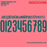 Werder Bremen Third 2026-2027 Font Vector – Stunning Green-White Legacy Typeface