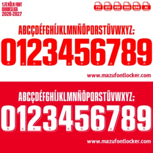 1.FC Köln 2026-2027 Font Vector – Epic Geißböcke Masterpiece