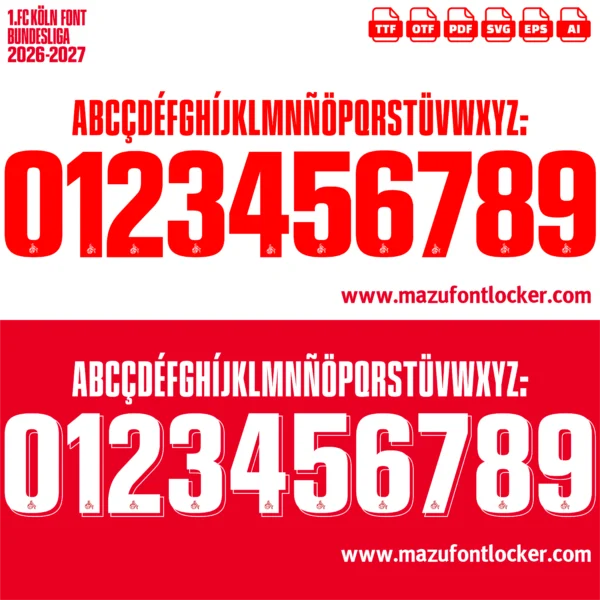1.FC Köln 2026-2027 Font Vector – Epic Geißböcke Masterpiece