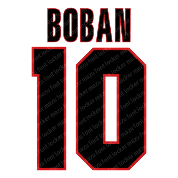 AC Milan 1998-2000 Font Vector – Stunning Legendary Rossoneri